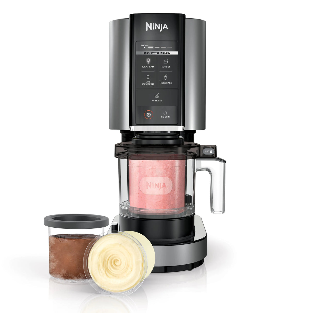 Machine à glaçes NINJA - Creami NC300EU - 6 programmes - Capacité 473ml - Jusqu'à 1,4L de glace - 3 bols inclus