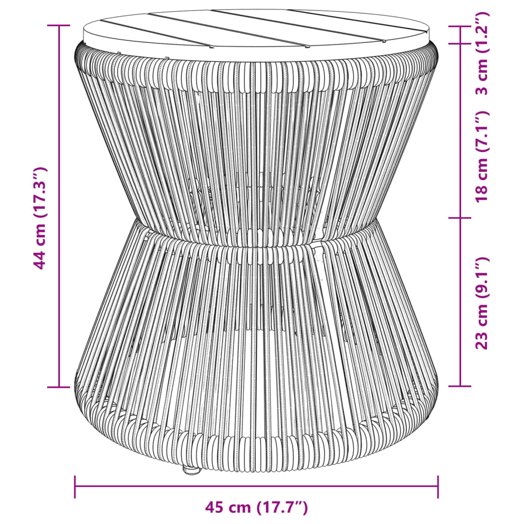 Table d’appoint en acacia noir