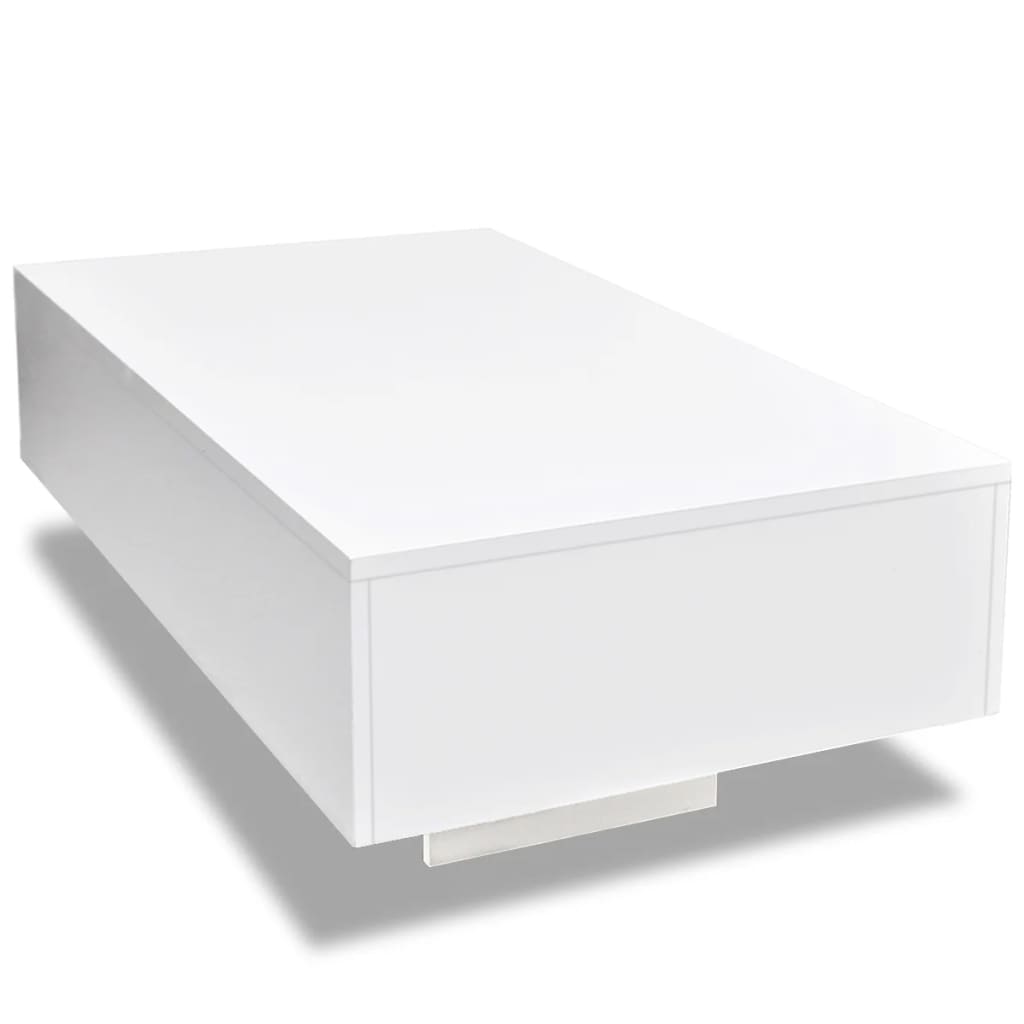 Table basse blanc brillant MDF