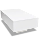 Table basse blanc brillant MDF