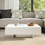 Table basse blanc brillant MDF
