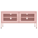 Meuble TV en acier rose