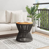 Table d’appoint en acacia noir