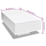 Table basse blanc brillant MDF