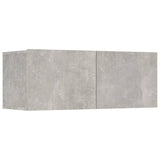 Ensemble mural TV 7 pièces béton gris