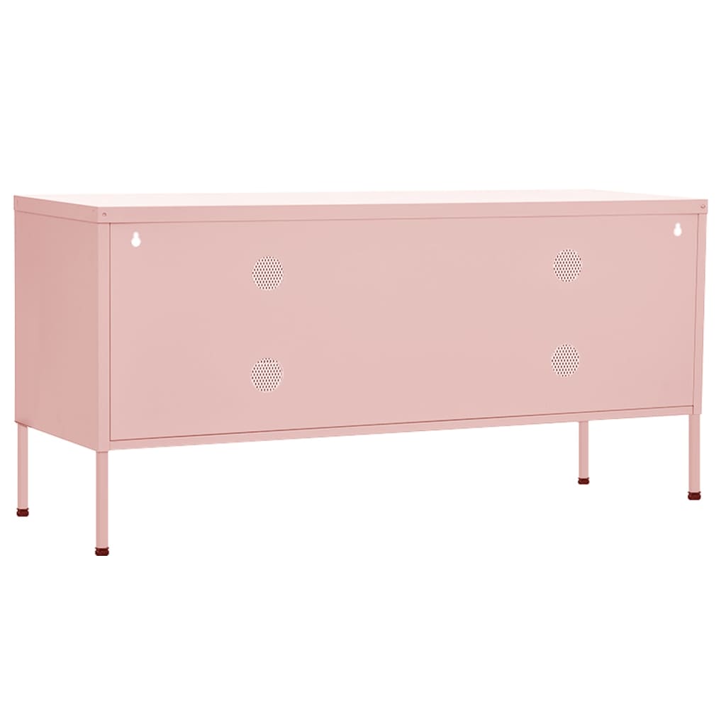 Meuble TV en acier rose