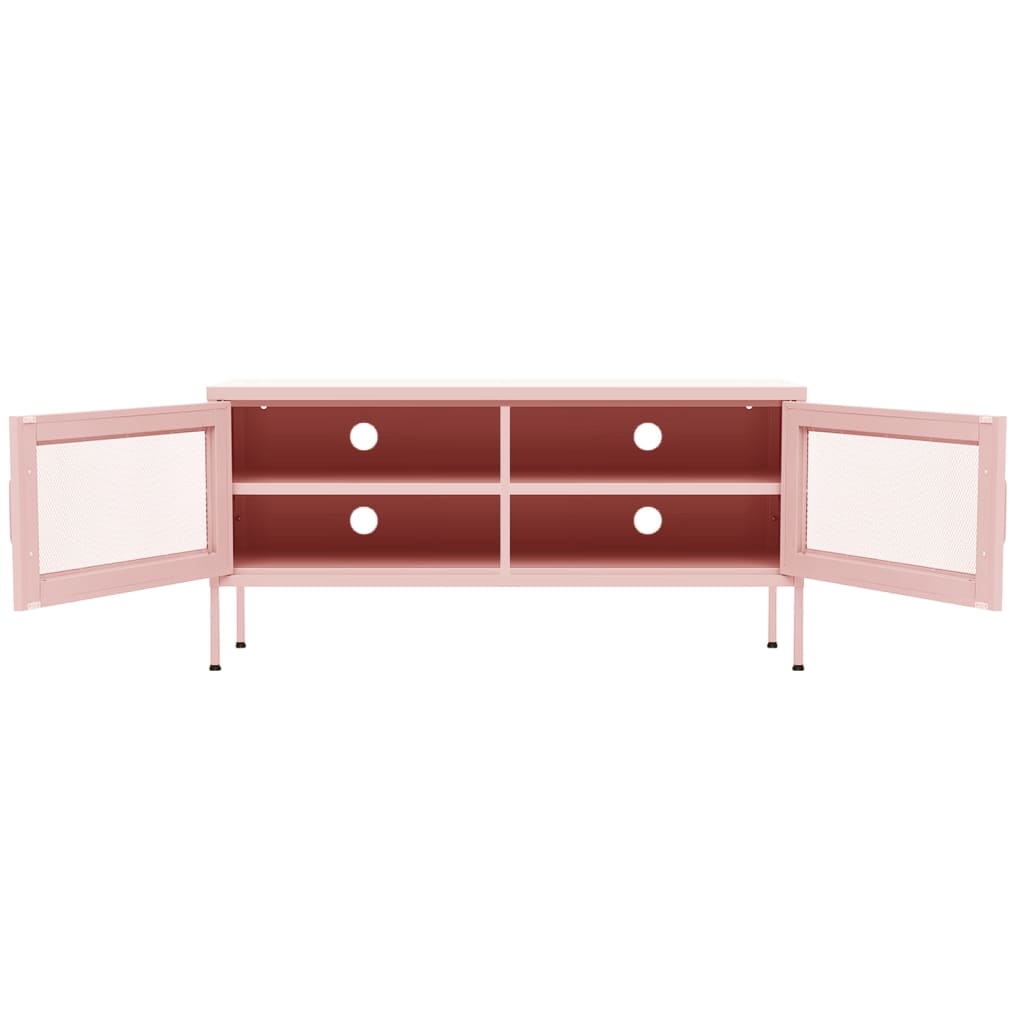 Meuble TV en acier rose