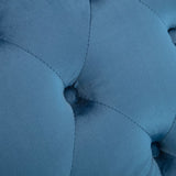 Chaise longue en velours bleu