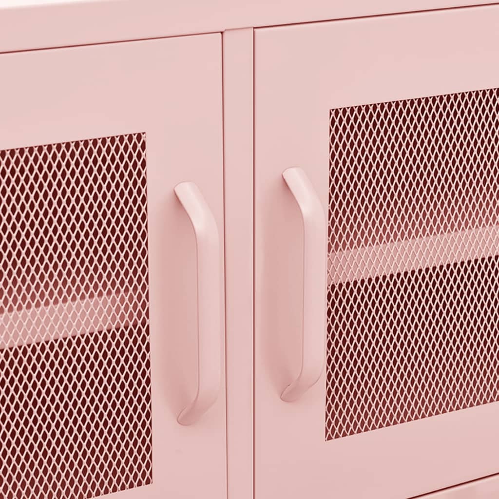 Meuble TV en acier rose