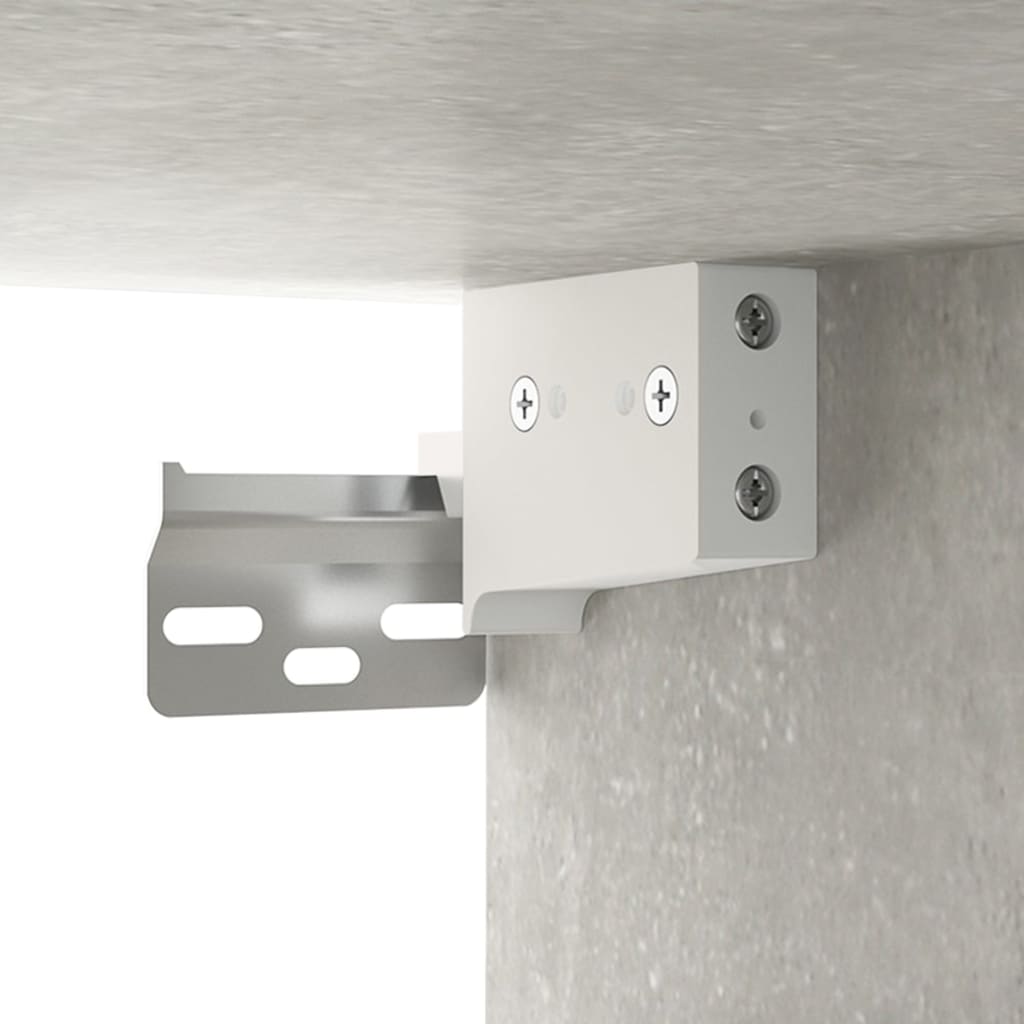 Ensemble mural TV 7 pièces béton gris